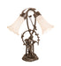 Meyda Lighting Lighting 17" High White Tiffany Pond Lily 2 Light Trellis Girl Accent Lamp
