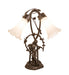Meyda Lighting Lighting 17" High White Tiffany Pond Lily 2 Light Trellis Girl Accent Lamp