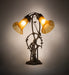 Meyda Lighting Lighting 17" Wide Amber Tiffany Pond Lily 2 Light Trellis Girl Accent Lamp