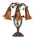 Meyda Lighting Lighting 18" High Amber Tiffany Pond Lily 6 Light Table Lamp