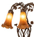 Meyda Lighting Lighting 18" High Amber Tiffany Pond Lily 6 Light Table Lamp