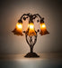 Meyda Lighting Lighting 18" High Amber Tiffany Pond Lily 6 Light Table Lamp