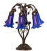 Meyda Lighting Lighting 18" High Blue Tiffany Pond Lily 6 Light Table Lamp