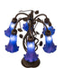 Meyda Lighting Lighting 18" High Blue Tiffany Pond Lily 6 Light Table Lamp