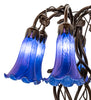 Meyda Lighting Lighting 18" High Blue Tiffany Pond Lily 6 Light Table Lamp