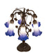 Meyda Lighting Lighting 18" High Blue/White Pond Lily 6 Light Table Lamp