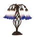 Meyda Lighting Lighting 18" High Blue/White Pond Lily 6 Light Table Lamp