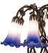 Meyda Lighting Lighting 18" High Blue/White Pond Lily 6 Light Table Lamp