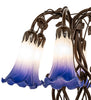 Meyda Lighting Lighting 18" High Blue/White Pond Lily 6 Light Table Lamp