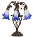 Meyda Lighting Lighting 18" High Blue/White Pond Lily 6 Light Table Lamp