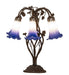 Meyda Lighting Lighting 18" High Blue/White Pond Lily 6 Light Table Lamp