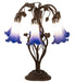 Meyda Lighting Lighting 18" High Blue/White Pond Lily 6 Light Table Lamp