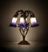 Meyda Lighting Lighting 18" High Blue/White Pond Lily 6 Light Table Lamp