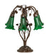 Meyda Lighting Lighting 18" High Green Tiffany Pond Lily 6 Light Table Lamp