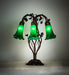 Meyda Lighting Lighting 18" High Green Tiffany Pond Lily 6 Light Table Lamp