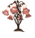 Meyda Lighting Lighting 18" High Lavender Tiffany Pond Lily 6 Light Table Lamp