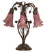Meyda Lighting Lighting 18" High Lavender Tiffany Pond Lily 6 Light Table Lamp