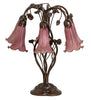 Meyda Lighting Lighting 18" High Lavender Tiffany Pond Lily 6 Light Table Lamp