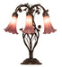 Meyda Lighting Lighting 18" High Lavender Tiffany Pond Lily 6 Light Table Lamp