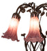 Meyda Lighting Lighting 18" High Lavender Tiffany Pond Lily 6 Light Table Lamp
