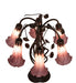 Meyda Lighting Lighting 18" High Lavender Tiffany Pond Lily 6 Light Table Lamp