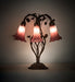 Meyda Lighting Lighting 18" High Lavender Tiffany Pond Lily 6 Light Table Lamp
