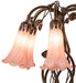 Meyda Lighting Lighting 18" High Pink Tiffany Pond Lily 6 Light Table Lamp