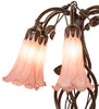 Meyda Lighting Lighting 18" High Pink Tiffany Pond Lily 6 Light Table Lamp
