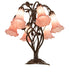 Meyda Lighting Lighting 18" High Pink Tiffany Pond Lily 6 Light Table Lamp