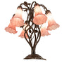 Meyda Lighting Lighting 18" High Pink Tiffany Pond Lily 6 Light Table Lamp
