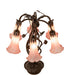 Meyda Lighting Lighting 18" High Pink Tiffany Pond Lily 6 Light Table Lamp