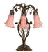 Meyda Lighting Lighting 18" High Pink Tiffany Pond Lily 6 Light Table Lamp