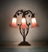 Meyda Lighting Lighting 18" High Pink Tiffany Pond Lily 6 Light Table Lamp