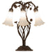 Meyda Lighting Lighting 18" High White Tiffany Pond Lily 6 Light Table Lamp