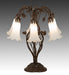 Meyda Lighting Lighting 18" High White Tiffany Pond Lily 6 Light Table Lamp