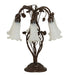 Meyda Lighting Lighting 18" High White Tiffany Pond Lily 6 Light Table Lamp