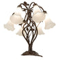 Meyda Lighting Lighting 18" High White Tiffany Pond Lily 6 Light Table Lamp