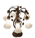 Meyda Lighting Lighting 18" High White Tiffany Pond Lily 6 Light Table Lamp