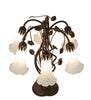 Meyda Lighting Lighting 18" High White Tiffany Pond Lily 6 Light Table Lamp