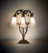 Meyda Lighting Lighting 18" High White Tiffany Pond Lily 6 Light Table Lamp