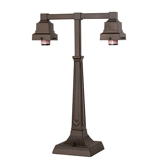 Meyda Lighting Lighting 19" High Diamond Mission 2 Light Table Lamp