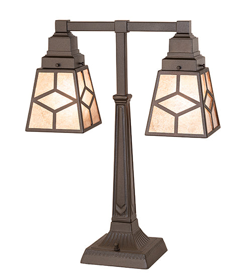 Meyda Lighting Lighting 19" High Diamond Mission 2 Light Table Lamp