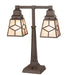 Meyda Lighting Lighting 19" High Diamond Mission 2 Light Table Lamp