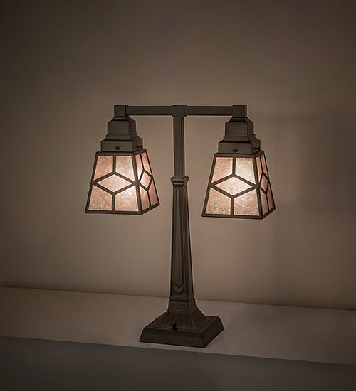 Meyda Lighting Lighting 19" High Diamond Mission 2 Light Table Lamp