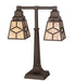Meyda Lighting Lighting 19" High Diamond Mission 2 Light Table Lamp
