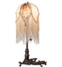 Meyda Lighting Lighting 19" High Fabric Tulip Lighted Vanity Tray