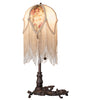 Meyda Lighting Lighting 19" High Fabric Tulip Lighted Vanity Tray