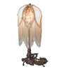 Meyda Lighting Lighting 19" High Fabric Tulip Lighted Vanity Tray