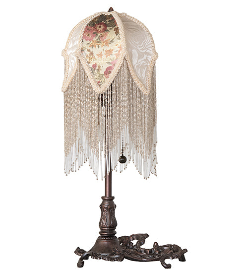 Meyda Lighting Lighting 19" High Fabric Tulip Lighted Vanity Tray