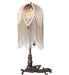 Meyda Lighting Lighting 19" High Fabric Tulip Lighted Vanity Tray